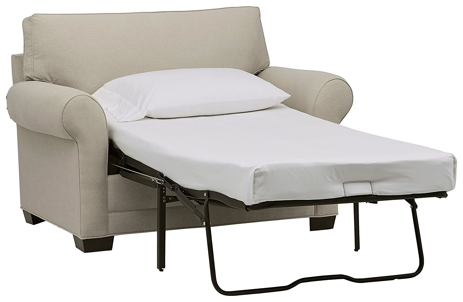 twin mattress in chair